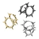 Сережки конго з шипами Spikes SE5063-12-ST з медичної сталі (Діаметр: 12мм, Колір: Сріблястий) - зображення 3
