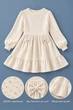 Сукня тепла Soft Pearl з камінчиками та бантиками молочний 116 см - изображение 3