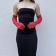 Довгі атласні рукавички honey fashion accessories s/m/l червоний (30к048) - изображение 3
