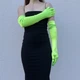 Довгі атласні рукавички honey fashion accessories s/m/l салатовий (30к048) - изображение 4