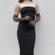 Довгі атласні рукавички honey fashion accessories s/m/l коричневий (30к048) - изображение 3