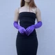 Довгі атласні рукавички honey fashion accessories s/m/l яскраво-фіолетовий (30к048) - изображение 4