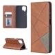 Чехол-книжка с кармашками UniCase Geometric Pattern для Samsung Galaxy A12 (A125) / A12 Nacho (A127) / M12 (M127) - Coffee - изображение 1