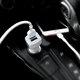 USB зарядка от прикуривателя в авто Hoco Z 23 на 2 USB Белый - изображение 6