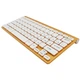 Беспроводная русская клавиатура mini и мышь keyboard 908 + приёмник Золотая - изображение 4
