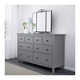 Комод IKEA HEMNES 160x96 см 8 ящиков серый 704.024.09 - изображение 2
