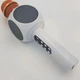 Беспроводной микрофон Караоке с динамиком и цветомузыкой USB AUX Ukc WS-1816 в чехле Белый - изображение 3