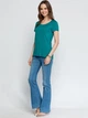 Футболка LC Waikiki S Бірюзова (LCW Woman -1008-0) - зображення 3