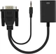 Адаптер Protech VGA2HDMI VGA - HDMI с аудиокабелем 3.5 мм Black (PV-0135) - изображение 2