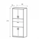 Стелаж з баром Mega Meblar 80x212x35 (MEGA_7) 015353 - зображення 2