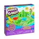 Набор песка для детского творчества - KINETIC SAND ЗАМОК ИЗ ПЕСКА (зеленый, 454 г, формочки, лоток) - изображение 1