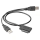 Перехідник USB 2.0 to Slimline SATA 13 pin Cablexpert (A-USATA-01) - зображення 1