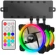 Набор вентиляторов Aigo DR12 RGB 120 мм 3 в 1 с пультом управления Black (PT-3316) - изображение 2
