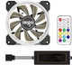 Набор вентиляторов Aigo DR12 RGB 120 мм 3 в 1 с пультом управления Black (PT-3316) - изображение 3