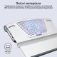 Охлаждающая подставка для ноутбука Promate AirBase-6 Silver (airbase-6.silver) - изображение 5