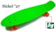 Скейт Penny Board Nickel 27".Green. Светящиеся колеса - изображение 1