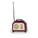 Мини-радио "Retro FM", трапеция, красное - изображение 1