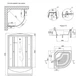 Душевой бокс Lidz Tani SB90x90.SAT.HIGH.GR (LTSB9090SATHIGHGR) - изображение 2