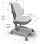 Кресло детское ErgoKids GT Y-402 Ortopedic Grey (Y-402 G) - изображение 8