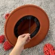 Шляпа Федора унисекс с устойчивыми полями FeltHat терракотовая - изображение 5