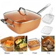 Сковородка-фритюрниця квадратная с крышкой TOP KITCHEN BN-8001 пароварка с антипригарным покрытием - зображення 1