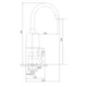 Кран для кухни проточный GF (WCR)E-40-115 kr2005 (GFWCRE40115) - изображение 2