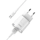 Зарядний пристрій Hoco C37A USB 2.4A Micro-USB білий - зображення 3