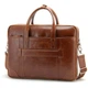 Сумка мужская кожаная Tom Stone 7151 R для ноутбука 15,6" коньячного цвета + кожаный картхолдер в подарок - изображение 4