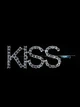 Заколка-невидимка з сріблястого металу зі словом KISS зі страз. dmkiss HFA - зображення 1