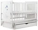 Кровать Babyroom Медвежонок M-03 маятник, ящик, откидной бок бук белый - зображення 3