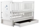 Кровать Babyroom Медвежонок M-03 маятник, ящик, откидной бок бук белый - зображення 4