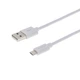 Кабель Grand-X USB-microUSB, 1м, 2.1A, Cu, White (PM01W), упаковка гіфтбокс із вікном - зображення 1