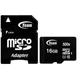Карта памяти MicroSDHC 16GB UHS-I Class 10 Team Black + SD-adapter (TUSDH16GCL10U03) - изображение 1