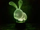 Нічник-світильник 3D "Кролик" 3DTOYSLAMP 23х16 см (osv0001363) - зображення 2