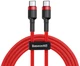 Кабель Baseus Cafule Type-C 3A PD 2.0 60W Flash Charging 1.0 м Red (CATKLF-G09) - изображение 2