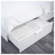 Каркас ліжка з 2 шухлядами IKEA BRIMNES Luröy 160x200 см Білий 891.574.55 - зображення 3