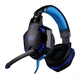 Геймерські навушники Kotion Each G2000 Pro Gaming з підсвіткою (Чорно-синій) - зображення 2