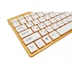 Беспроводная клавиатура и мышь KeyBoard 908 Золотая с белым - изображение 5