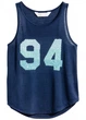 Майка с пайетками для девочки H&M 0506906003 134-140 см (8-10 years) темно-синий - изображение 1