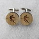 Дерев'яні запонки Лижник Handmade (acs0005958) - зображення 1