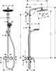 Hansgrohe Crometta S 240 1jet Showerpipe Душова система з одноважільний змішувач, хром - 27269000 - изображение 2