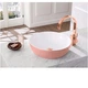 Умывальник накладной VILLEROY&BOCH ARTIS 430x430x125мм круглый розовый 417943BCT1 - изображение 3