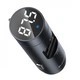 Автомобильный FM-трансмиттер (FM-модулятор) Baseus Energy Column (BS-01) Bluetooth 5.0 MP3 c функцией зарядного устройства 2-USB (3.1А) и вольтметром, тёмно-серый - изображение 4