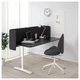 Компьютерный стол (стойка-ресепшн) IKEA (ИКЕА) BEKANT 160x80 55см черный белый (592.879.91) - зображення 2
