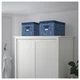 Коробка IKEA (ІКЕА) STORSTABBE 35х50х30см з кришкою синя (203.954.06) - зображення 5