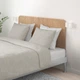 Двоспальне ліжко IKEA (ІКЕА) DELAKTIG 160х200см ротанг алюміній (992.875.50) - зображення 4