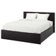 Двуспальная кровать с подъемным механизмом IKEA (ИКЕА) MALM 160х200см черно-коричневая (704.048.04) - изображение 1