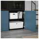 Сервант IKEA (ІКЕА) BESTÅ 120х40х192см Valviken синій чорно-коричневий (192.054.93) - зображення 3