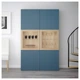 Сервант IKEA (ИКЕА) BESTÅ 120x40x192см Valviken синий светло-коричневый (192.055.01) - зображення 2