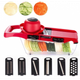 Овочерізка для овочів і фруктів ALLS Mandoline Slicer 6in1 Слайсер терка c контейнером - зображення 4